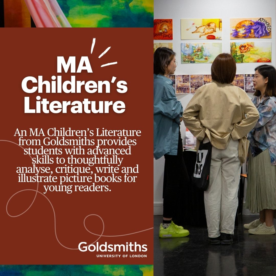 📢#ApplyNow to our exciting MA Children's Literature programme. You can specialise as a researcher, creative writer, or author/illustrator in the field of children’s and YA literature! @MichaelRosenYes @DrEmilyCorbett 🔗gold.ac.uk/pg/ma-children… 📩 V.Macleroy@gold.ac.uk
