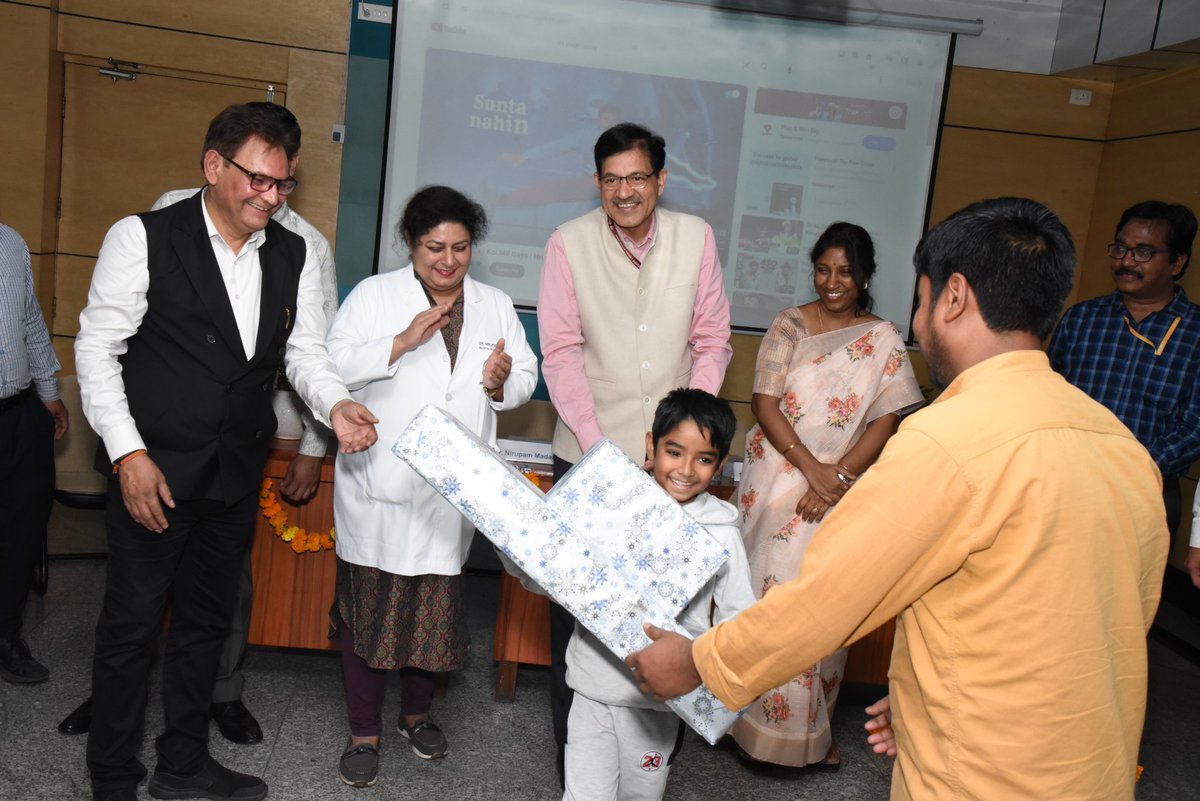 MSW Unit-AIIMS in association with Make-A-Wish India, organized a Wish-Day event on the occasion of 'World Social Work Day 2024' where wishes of 57 children suffering from critical illness were granted. An excellent magic show was also organised for children & their family