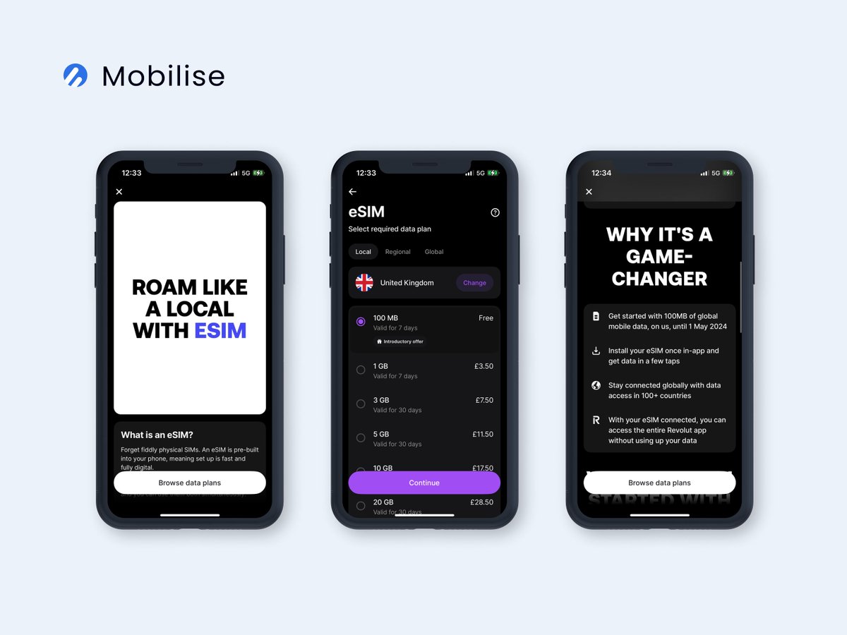 Guess who's joining the eSIM party? Revolut does eSIMs now 👀

Revolut has recently become the first neobank in the UK to launch eSIM. Allowing users to buy eSIMs through their Revolut account. This allows customers to buy and install an eSIM in-app. 

buff.ly/496AXSh