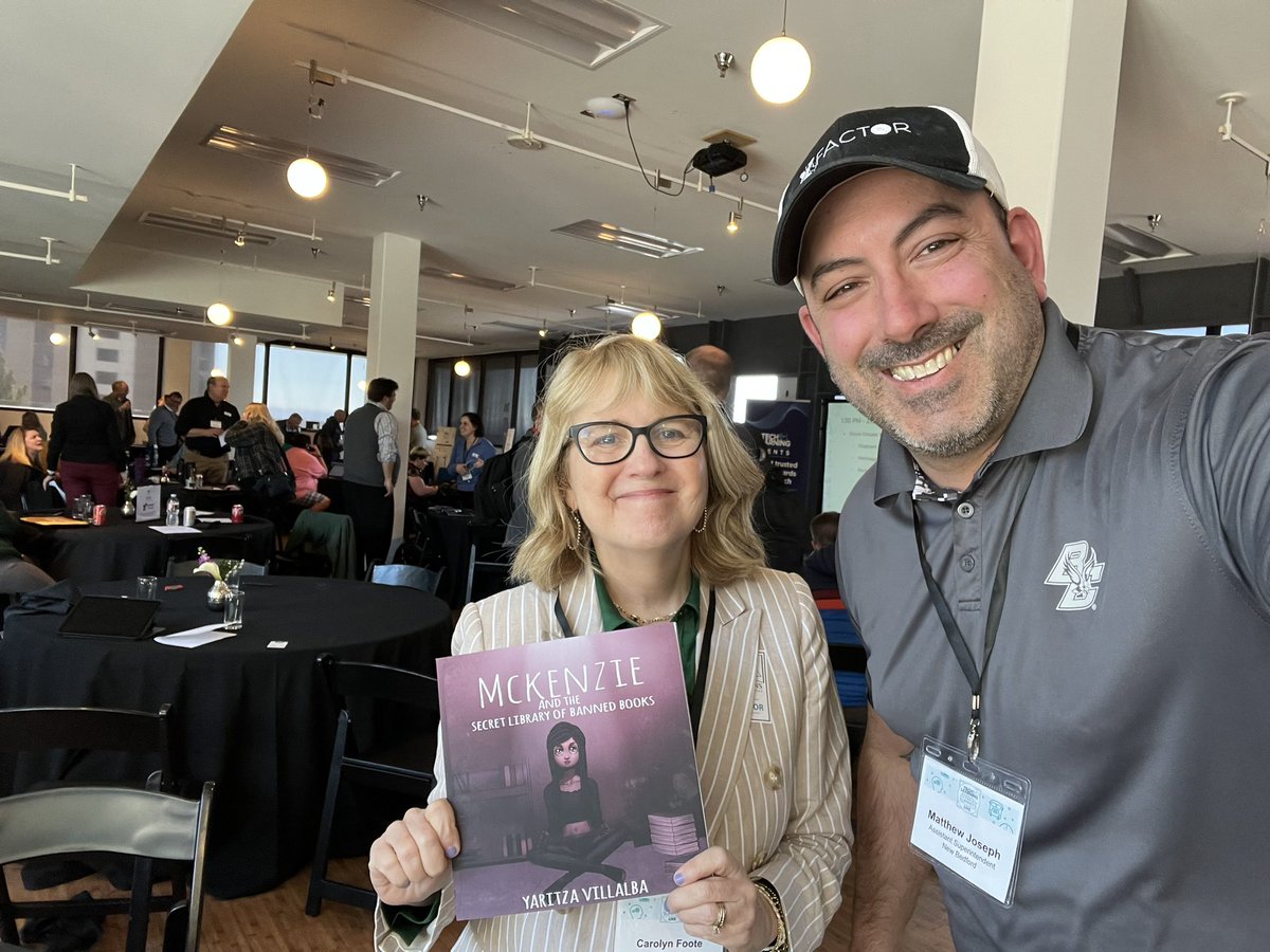 “Surround yourself with people who would mention your name in a room full of opportunities.” Thank you @MatthewXJoseph for sharing “McKenzie and the Secret Library of Banned Books” with one and only @technolibrary #BannedBooksMatter #FReadomFighter #McKenziesAdventures