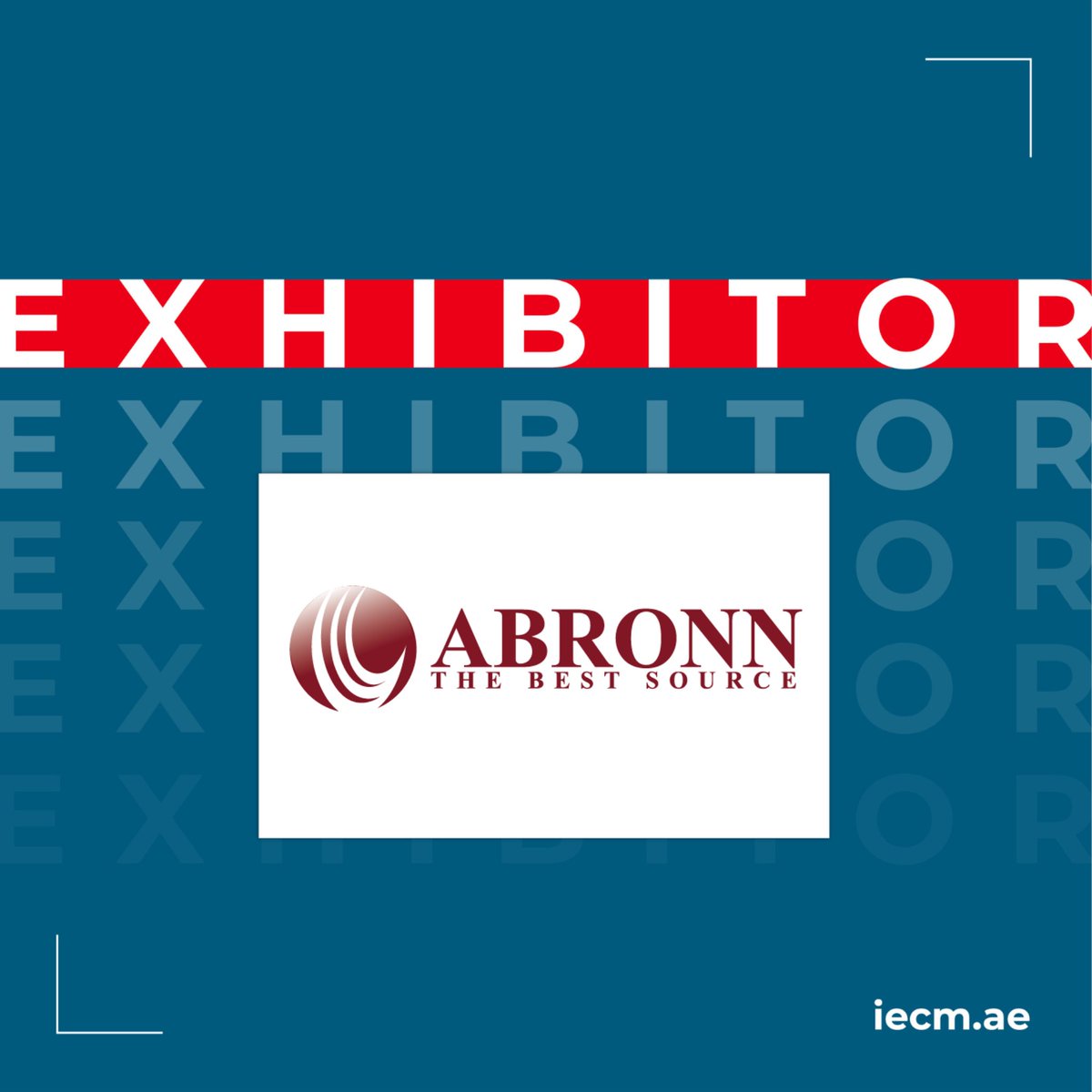 We are pleased to announce the participation of “ABRONN” as our Exhibitor for the 15th International Emergency & Catastrophe Management, scheduled on 23-25 April 2024 at the Dubai World Trade Centre. For Exhibition and Sponsorship bookings, email at exhibit@iecm.ae