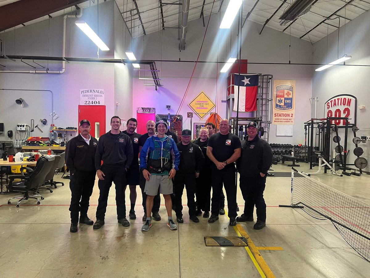 Thank you to Pedernales Fire Department, Station 902, and Austin Travis County EMS, Medic 26, for coming out and giving SGT Mewis some words of encouragement and motivation as he passed by the station!