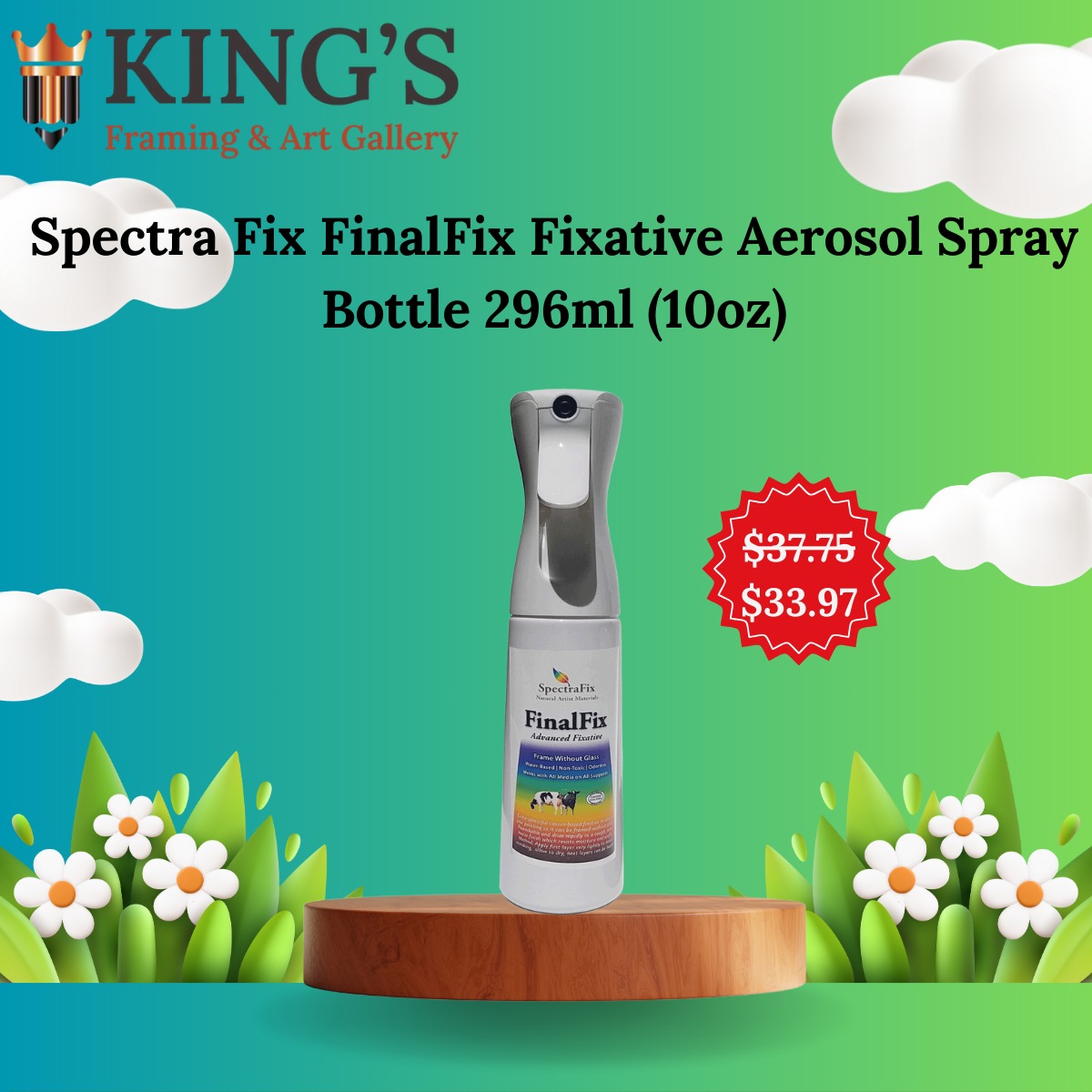 kingsframingart's tweet photo. Lock in your masterpiece with Spectra Fix FinalFix! 🎨 This aerosol spray bottle is perfect for preserving your artwork without altering colors or texture 🖼️🔒. 

#ArtPreservation #SpectraFix
 #ArtistsEssentials #ArtCraft
Click- https://t.co/hnaxnJxLgY https://t.co/aVPyHK1OXG