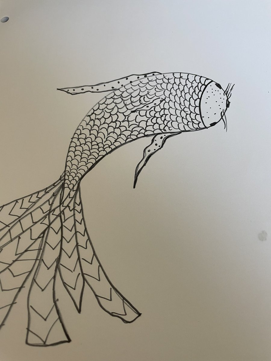 A doodle a day. Koi inspired by @CP_EW #drawing #doodleart