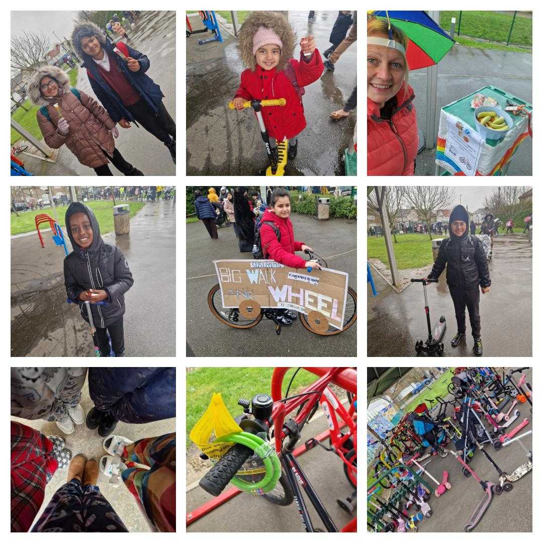 A fantastic effort from #TeamFeatherstone in the 🌧 and 🌞 to take part in @Sustrans #BigWalkandWheel 🚶🏾‍♀️🚶🏽‍♂️🚴‍♂️ 🛴 #ActiveTravel @EalingSTARS #letsridesouthall #walking #scooting #cycling
