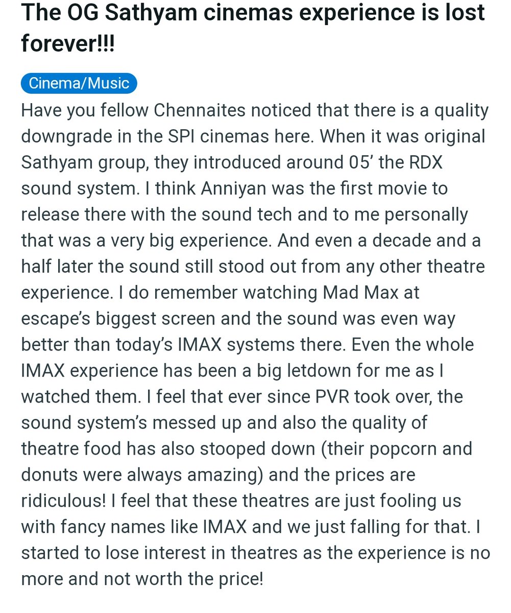 cinemaismyhope's tweet photo. Dear Greedy Money Minded Evil @_PVRCinemas Thanks for Ruining the Good Name of #SathyamCinemas 😡🤬 Thanks for Killing the Pride of #Chennaities with Your F**King Corporate Approach, Just Done with Your Customer Service &amp; Pathetic Staffs Behaviour 🤢🤮

#Chennai #PVRScam https://t.co/Sm87OBECSl