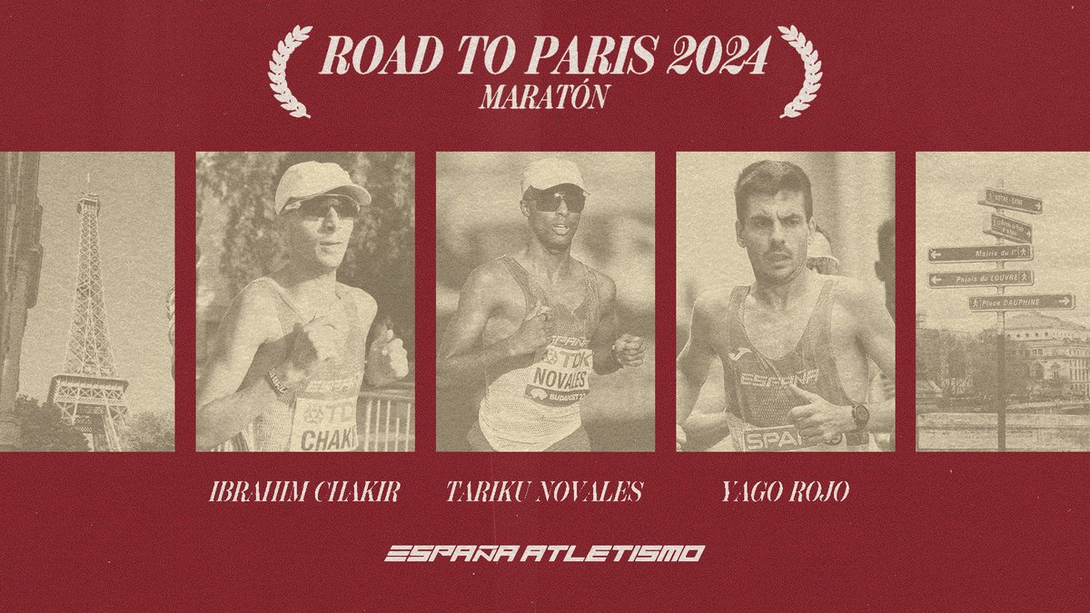 🆕 OFICIAL ¡Ya conocemos a los preseleccionados de #EspañaAtletismo para el maratón de #Paris2024! ➡️ @maayouf_majida ➡️ @PetiteStr ➡️ @txell921 ➡️ @ibrachakir ➡️ @TARIKU_ ➡️ @YagoRojo95 6 ilusiones que debutarán en unos @juegosolimpicos 🔗 bit.ly/4adMot7