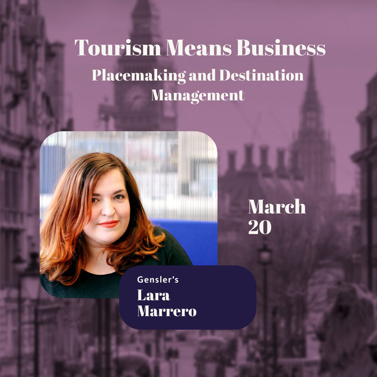 Gensler_Europe's tweet image. Gensler's Lara Marrero (@getlara) will speak at the 'Tourism Means Business' conference in London tomorrow. Her panel discussion 'Placemaking and Destination Management' aims to explore how can placemaking help London deliver an exceptional visitor experience.🏙️