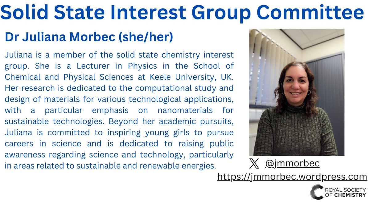 Meet the committee: Dr Juliana Morbec @jmmorbec is one of our recently appointed committee members. #SSCG
