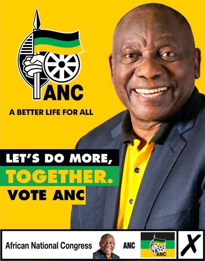 DavidMaqabane's tweet photo. My vote is not a secret🗳️

1st Ballot: VoteANC ✅
2nd Ballot: VoteANC ✅
3rd Ballot: VoteANC ✅

VOTE ANC in the 2024 National and Provincial General Elections.
⚫🟢🟡

#VoteANC2024 https://t.co/Ir28Fy4MWp