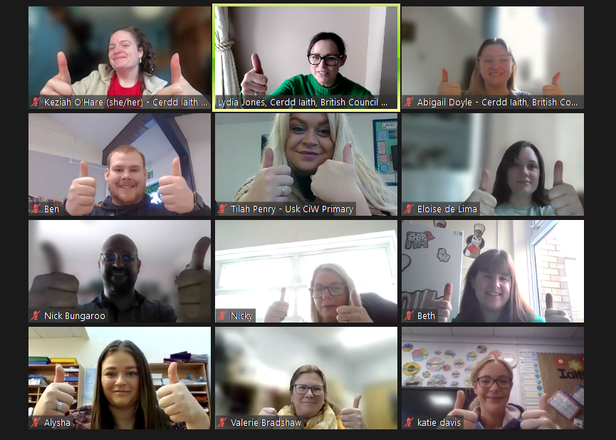 BCouncil_Wales's tweet photo. 🎶It’s another #CerddIaith online training day! 

Diolch to @sewalesEAS Consortia and their local schools for joining us.

Don't forget there are free language learning resources available at 👇👇👇
https://t.co/QaOoZSvbhR

#MFLChat  #edutwitter #mfltwitterati https://t.co/5G5eHrcYO8