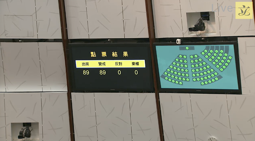hkdc_us's tweet photo. BREAKING: Draconian #Article23 national security legislation has just been passed by the rubber-stamp Legislative Council by a vote of 89-0, cementing #HongKong's status as a full-fledged authoritarian polity. Yet another milestone in HK's very dark recent history. https://t.co/BhGoVn6vPI