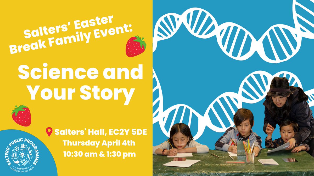 Join us on Thursday 4 April to celebrate World Health Day with a fruitful family activity: extracting DNA from strawberries! Get tickets here: buytickets.at/thesaltersinst…