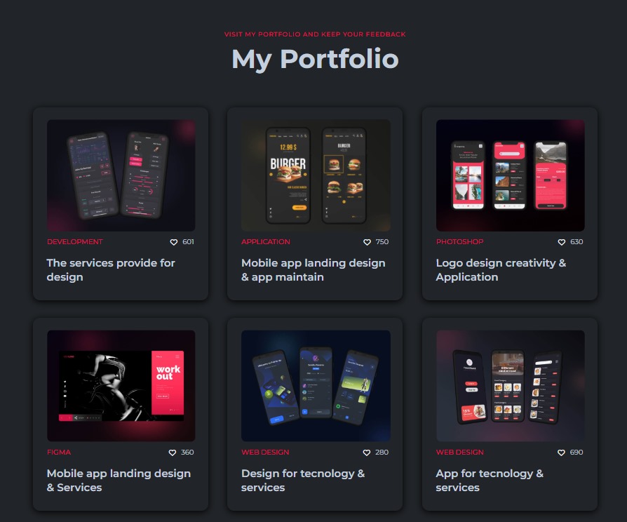 codewithmujtabo's tweet image. Day 3/15
Today I have finished portfolio part. I added some projects which I have done before.
It was a little bit hard because of JavaScript parts, but I did it.👌
Here's the result with a JavaScript code👇.
The html is too long that's I will not share it here😁
#portfolio