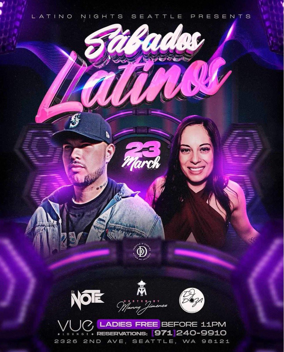 bottleswjazzy's tweet image. Latin Night Saturday - Vue Nightclub 

Dm me for table information

#seattlenightlife #tableservice