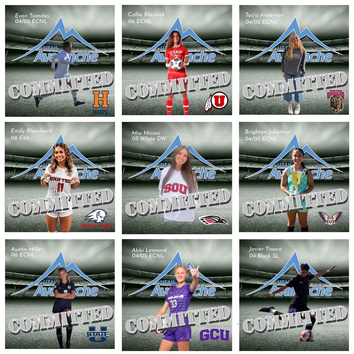 AvalancheSoccer's tweet image. Just updating our college commits…
👀
#utahavalanche #commits #collegesoccer #whatstartsherechangestheworld #COMMITTED