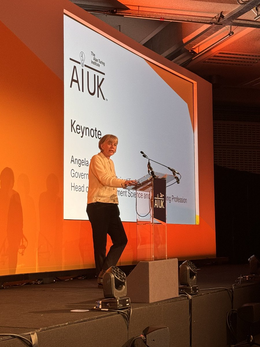 Closing day one of #AIUK 24 is Angela McLean, Government Chief Scientific Adviser. Great to hear emphasis on the importance of public participation and earning the public’s trust.