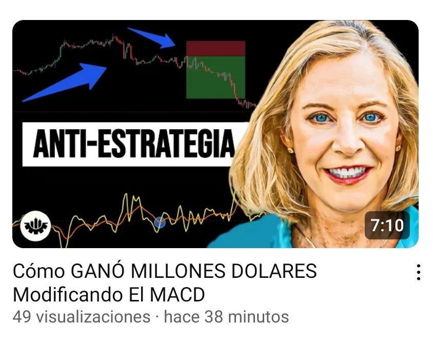 ¿Conocéis la "ANTI-ESTRATEGIA DE LINDA"? se basa en coger reversiones de tendencia con un modificación del MACD, al cual denominó "Oscilador 310 del Linda"en el vídeo lo detallamos todo 😅