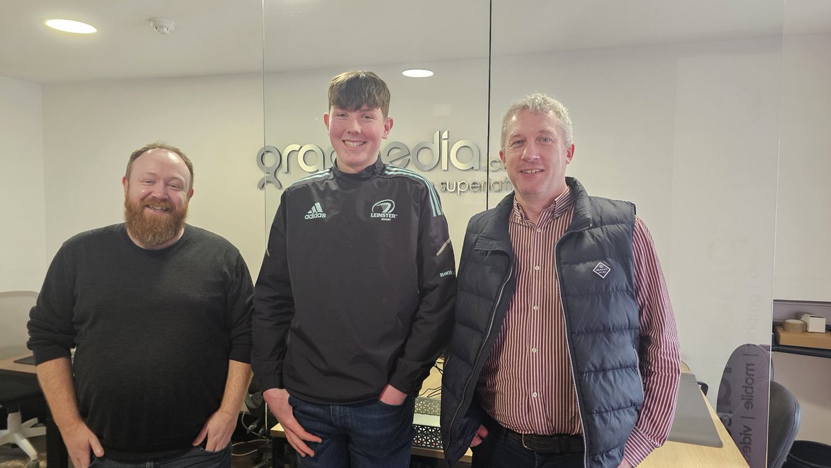 Big thank you to Stephen Power from @Gcc_NewRoss who completed work experience, it was great having you here. (Feeling small around these young people)