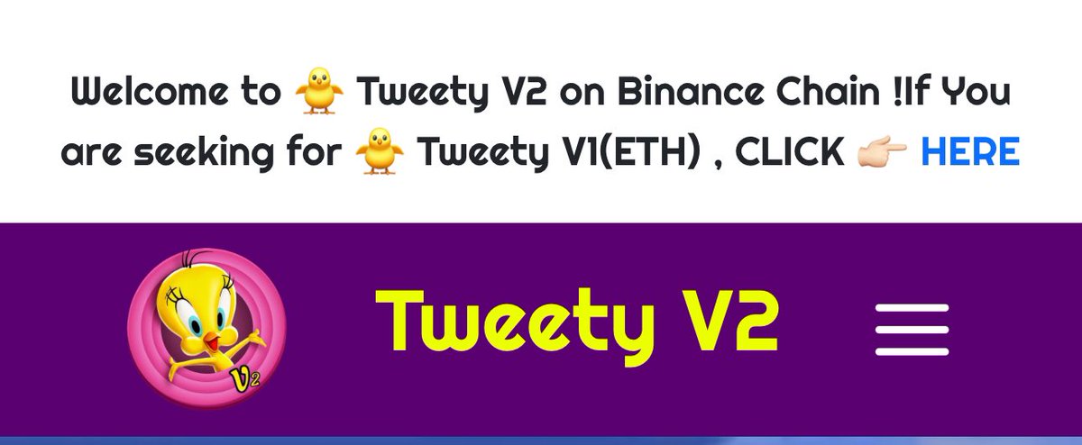 TweetyCoinN's tweet photo. 🌐 https://t.co/RCyxuF6pi8 Website Logo + Name Updated to Tweety V2  ✔️ https://t.co/awobLzelmZ