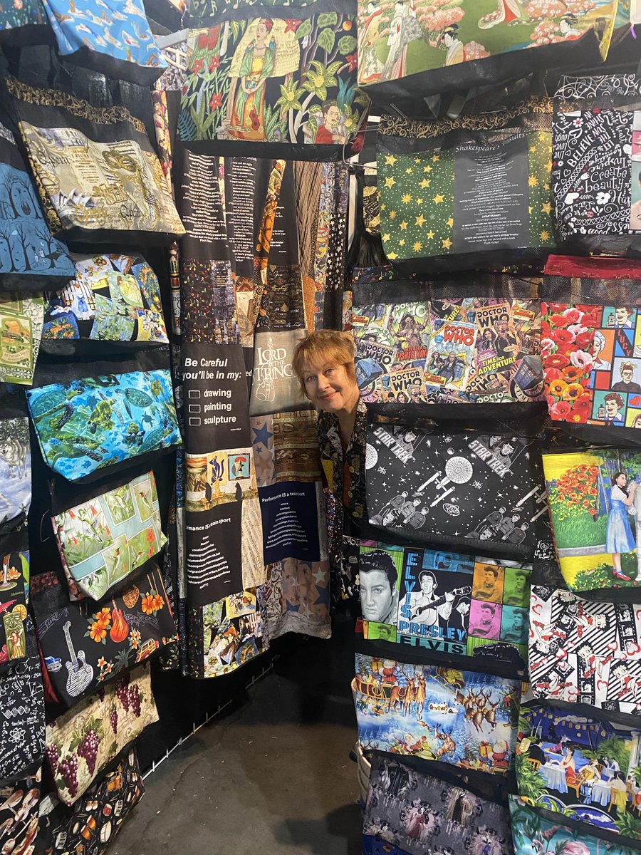 OShop's tweet photo. @tucsonsymphony OShop for the Arts opens at 4th Avenue Street Fair Booth 321 1st time! I mix novelty prints with music prints to honor my mom who played piano for groups 'til 101 yrs old. Handmade totes, cross body pocket slings, arts' themed quilts. https://t.co/CB4zcjR5aa https://t.co/PSiXcUAtkl