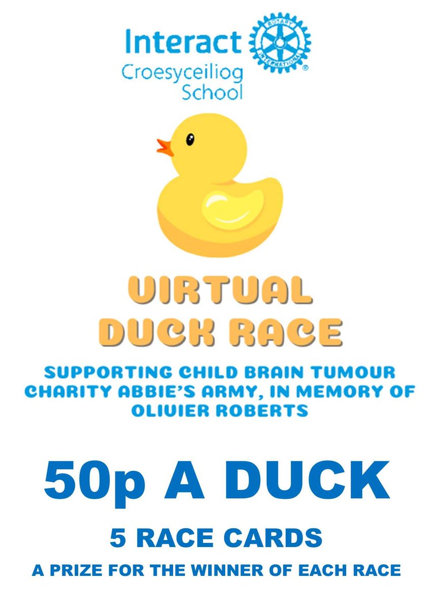 We have sold 313 ducks!! Who wants some of the remaining 18? 🦆🦆

Overwhelming response, we planned 5 races of 30 but have sold nearly 11 races worth! Thank you!! 🦆🦆

#PeopleOfAction 
#rotary
#interact

<a href="/croesyschool/">Croesyceiliog School</a> 
<a href="/CwmbranLife/">CwmbranLife</a>