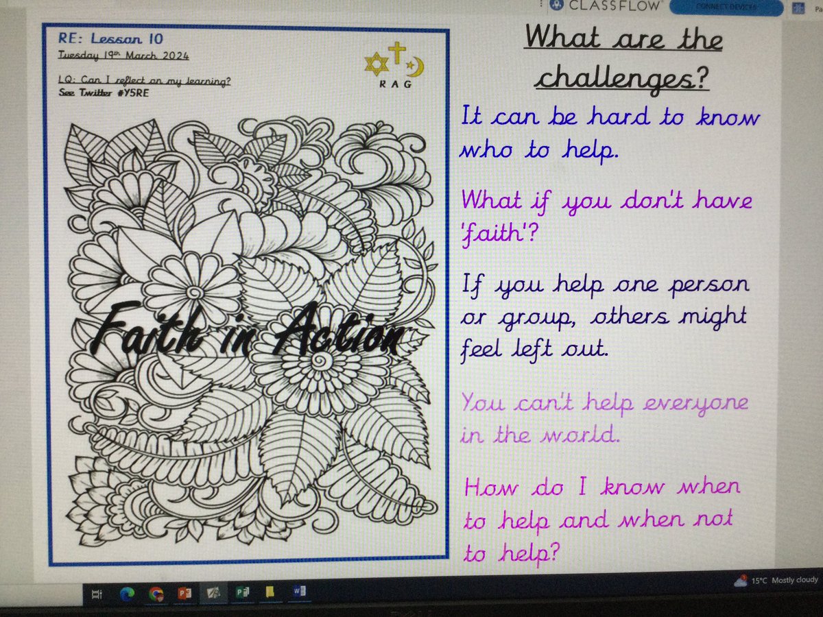 Year 5 have finished their #Y5RW unit Faith in Acton and have reflected on the question: Faith in Action: What are the challenges? @thrivetrust_UK @thrivetrust_CEO