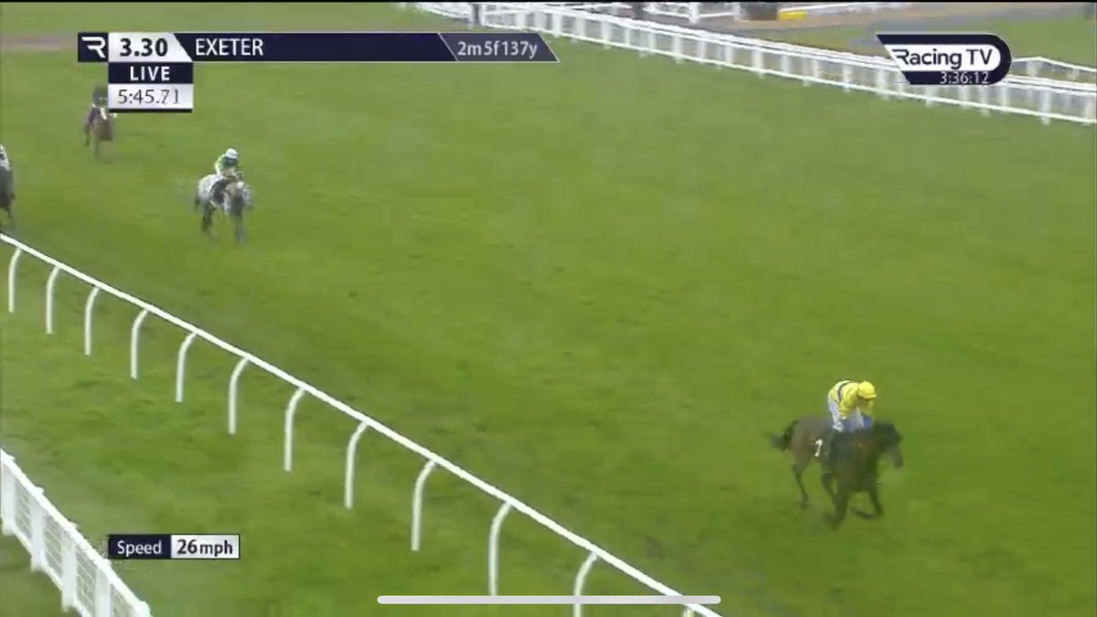 FawkesRacing's tweet photo. 💥FEIVEL WINS💥

Wow! I thought he was going to win but not that easy

FEIVEL cruises around the Exeter track &amp; wins comfortably on the bridle 🥇

Posted on the Patreon at 7/2 - SP 5/2

#HorseRacingTips #HorseRacing https://t.co/2LiFf8kl3B