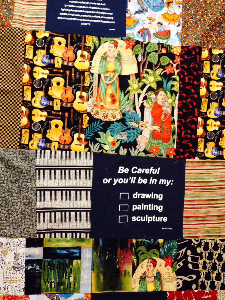 OShop's tweet photo. OShop for the Arts opens at 4th Avenue Street Fair Booth 321 1st time! I mix novelty prints with music prints to honor my mom who played piano for groups 'til 101 yrs old. Handmade totes, cross body pocket slings, arts' themed quilts. https://t.co/CB4zcjR5aa https://t.co/l4O0Wpi8GP