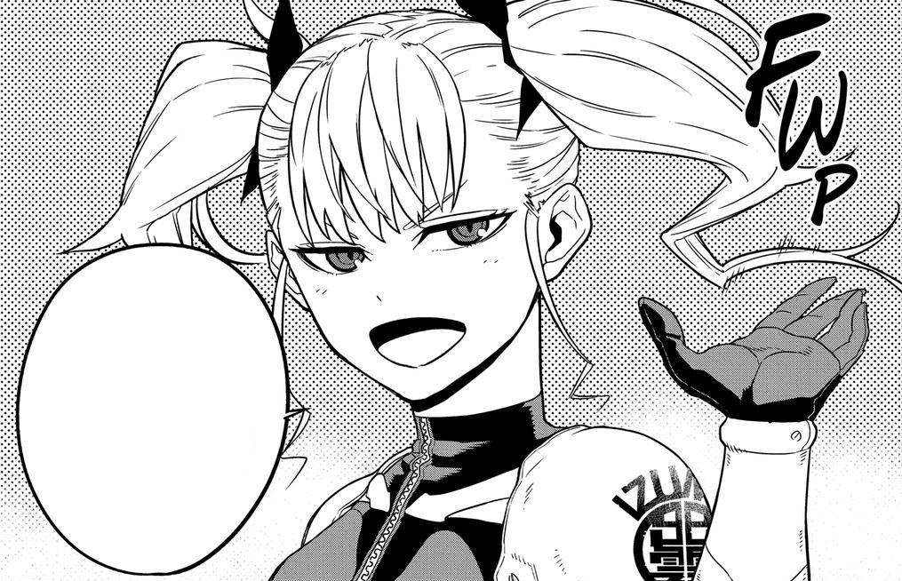 PH0ENlXD0WN's tweet photo. Her hand leaving the axe, it joins with the other to clap once, the weapon turning head-down behind Aster's back.

❛ And you... Have been re-forming, by the looks of things. By even human standards, that's an awful lot of power in such a short time — a year, hasn't it been? ❜ https://t.co/fjuZqjtUbV