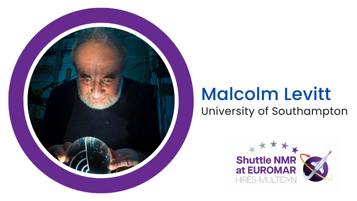 Meet our speakers at the Shuttle NMR @euromar2024 meeting. Prof. Malcolm Levitt @LevittGroupfrom @unisouthampton, who uses a sample shuttle to explore magnetic-field dependent properties and other wizardry. euromar2024.org/satellite-meet… #NMR #NMRrelaxation #euromar2024