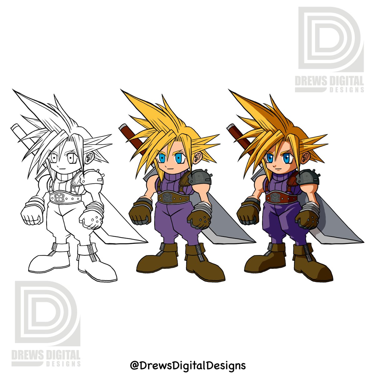 DrewsDigitalD's tweet photo. Been playing #finalfantasy7remake on hard mode.
(No PS5 so I can't play #Integrade or #Rebirth...)
It inspired me to draw the #Chibi version of #cloudstrife from #original #finalfantasy7 but in #HD.
What y’all think? 🤔
@Drewsdigitaldesigns #cloud #ff7 #bustersword #soldier #drawing #kawaii #digitalart #artwork #illustration #drawing #digitaldrawing #digitalartwork #drewsdigitaldesigns
