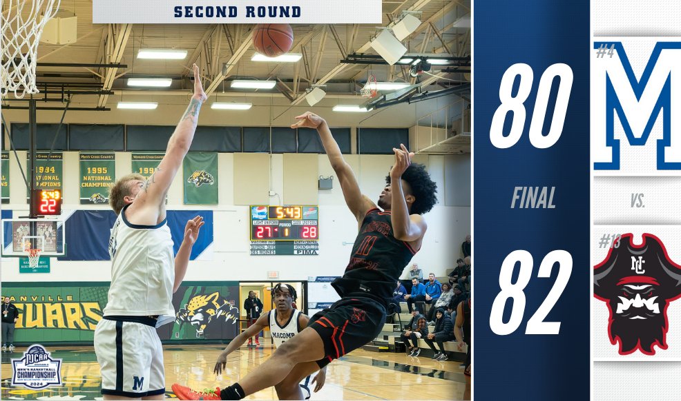 NJCAABasketball's tweet photo. 🏴‍☠️The Pirates are moving onto the Quarterfinals!

North Central Missouri picked a thrilling upset victory over the No. 4 team at the 2024 #NJCAABasketball DII Men's Championship.

https://t.co/wShrhLDuph https://t.co/IhU4U0ZjQc