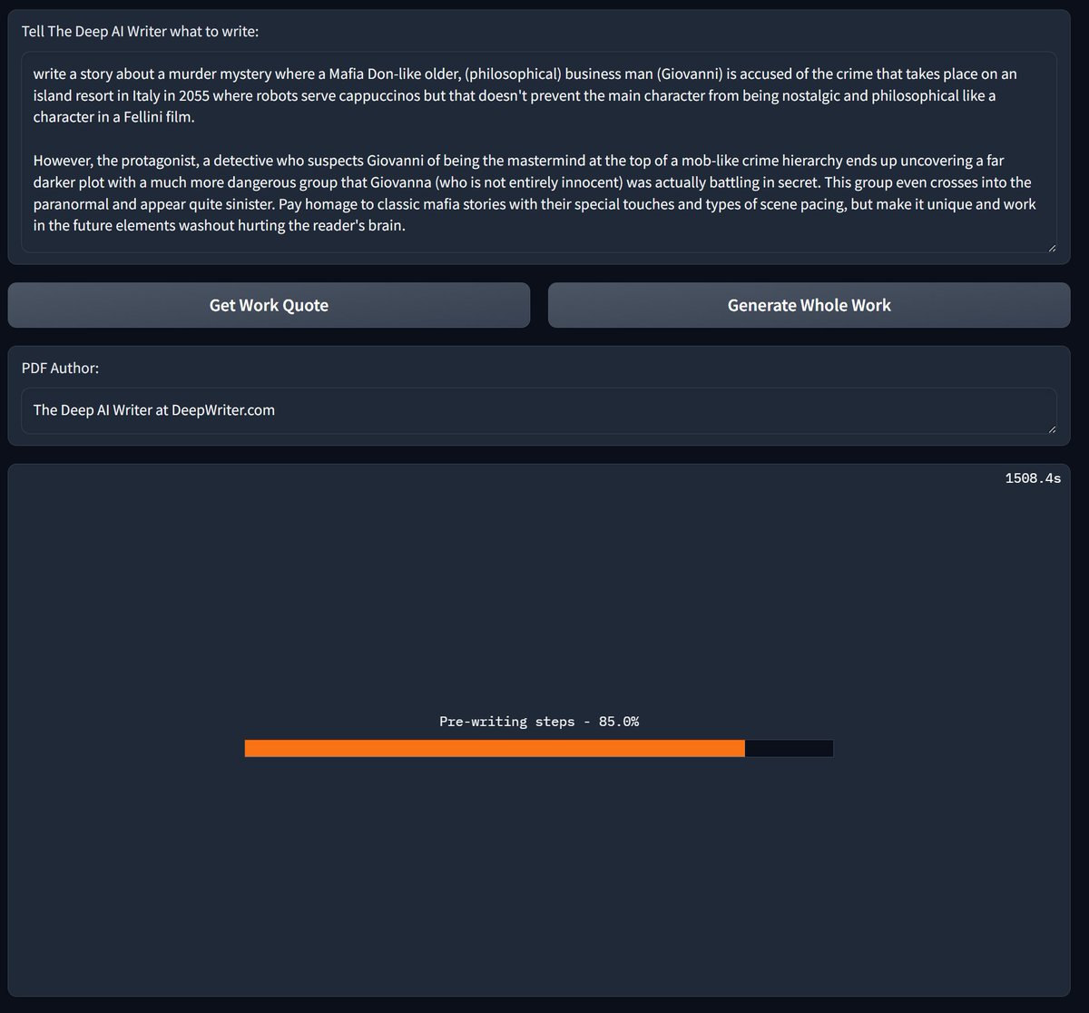 DeepWriter Garrett tweet media