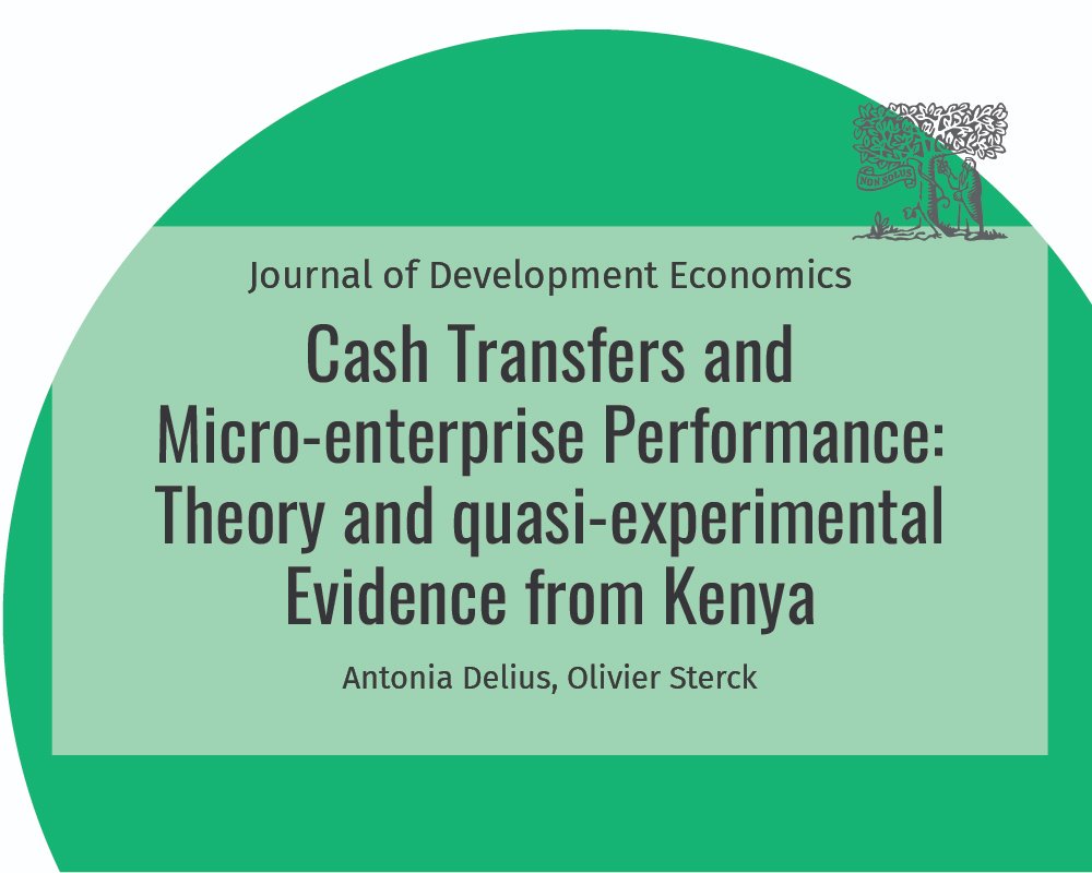 🌟CSAE Publications Spotlights at #OxCSAE2024   'Cash transfers &amp; micro-enterprise performance' by the CSAE's <a href="/AntoniaDelius/">Antonia Delius</a> (<a href="/OxfordEconDept/">Department of Economics, Oxford</a>) &amp; <a href="/OlivierSterck/">Olivier Sterck</a> (<a href="/ODID_QEH/">ODID</a>) et al., published in
Journal of Development Economics.

📚csae.ox.ac.uk/publications-s…
