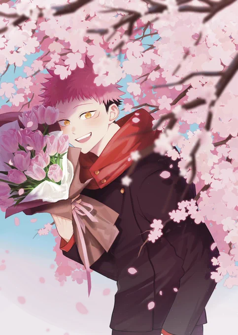 #虎杖悠仁生誕祭2024#虎杖悠仁誕生祭2024與韓國悠仁生日咖啡廳合作的海報悠仁生日快樂 