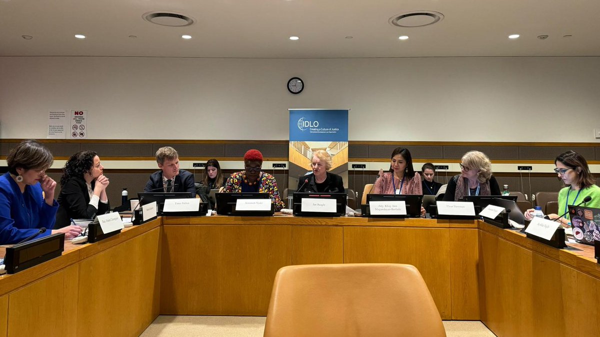 Feminist & gender transformative solutions must be at the heart of a just transition to a more sustainable future. Thanks to our speakers for the insightful discussion at @IDLO's #CSW68 side event on gender equality for #ClimateAction.