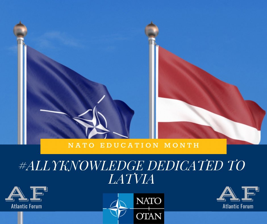 🇱🇻 Our next #AllyKnowledge is dedicated to #Latvia, a valuable Ally since 2004. 💡#DYK that @STRATCOMCOE is based in #Riga? It contributes to the strategic communications of the #Alliance. ©️#NATOEducationMonth ~ an Atlantic Forum campaign dedicated to #NATO75 Anniversary.