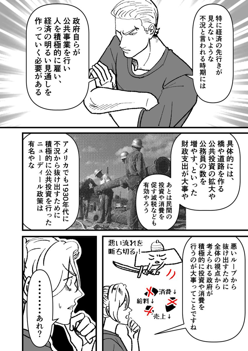 ヤンキーが合成の誤謬について解説する漫画(2/4)
#日本経済を解説するヤンキー 