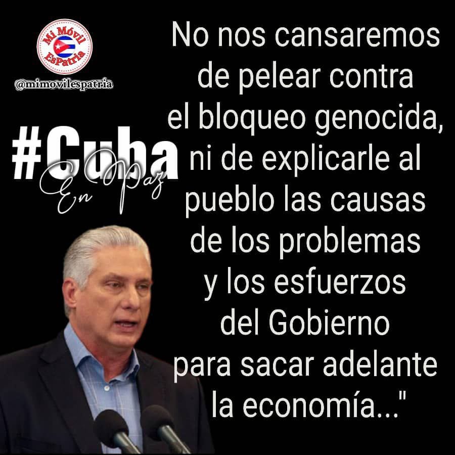 ¡Que ningún cubano pueda ser manipulado por ignorancia o desinformación! #UnidosXCuba #YoSigoAMiPresidente