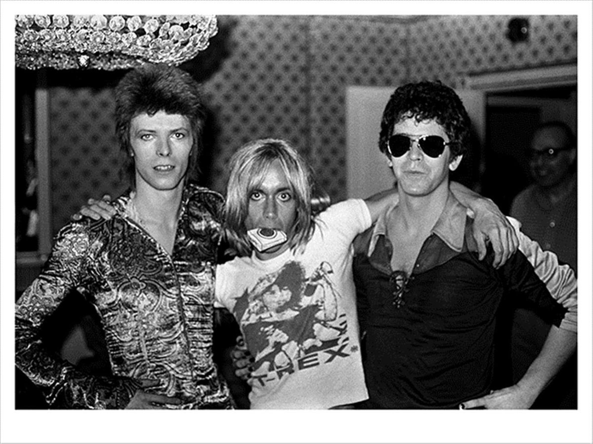 “There’s an art to looking back — how to celebrate the past without being entrapped by it. Photographs provide the great physical link.” The Unholy Trio #shotbyrock in 1972 @DavidBowieReal @IggyPop @LouReed