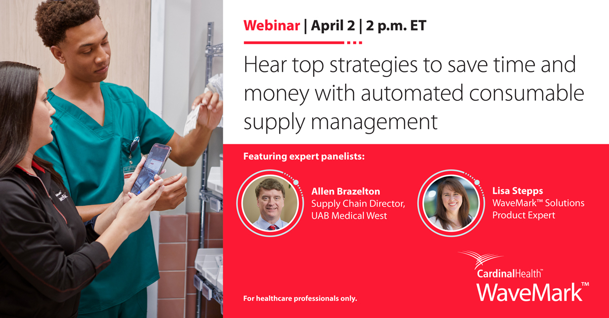 Unlock the key to success for your consumables supply workflows in the upcoming April 2nd WaveMark webinar. Register to hear proven strategies from expert panelists. #HealthcareEfficiency #SupplyChainManagement spr.ly/6016kSzyy