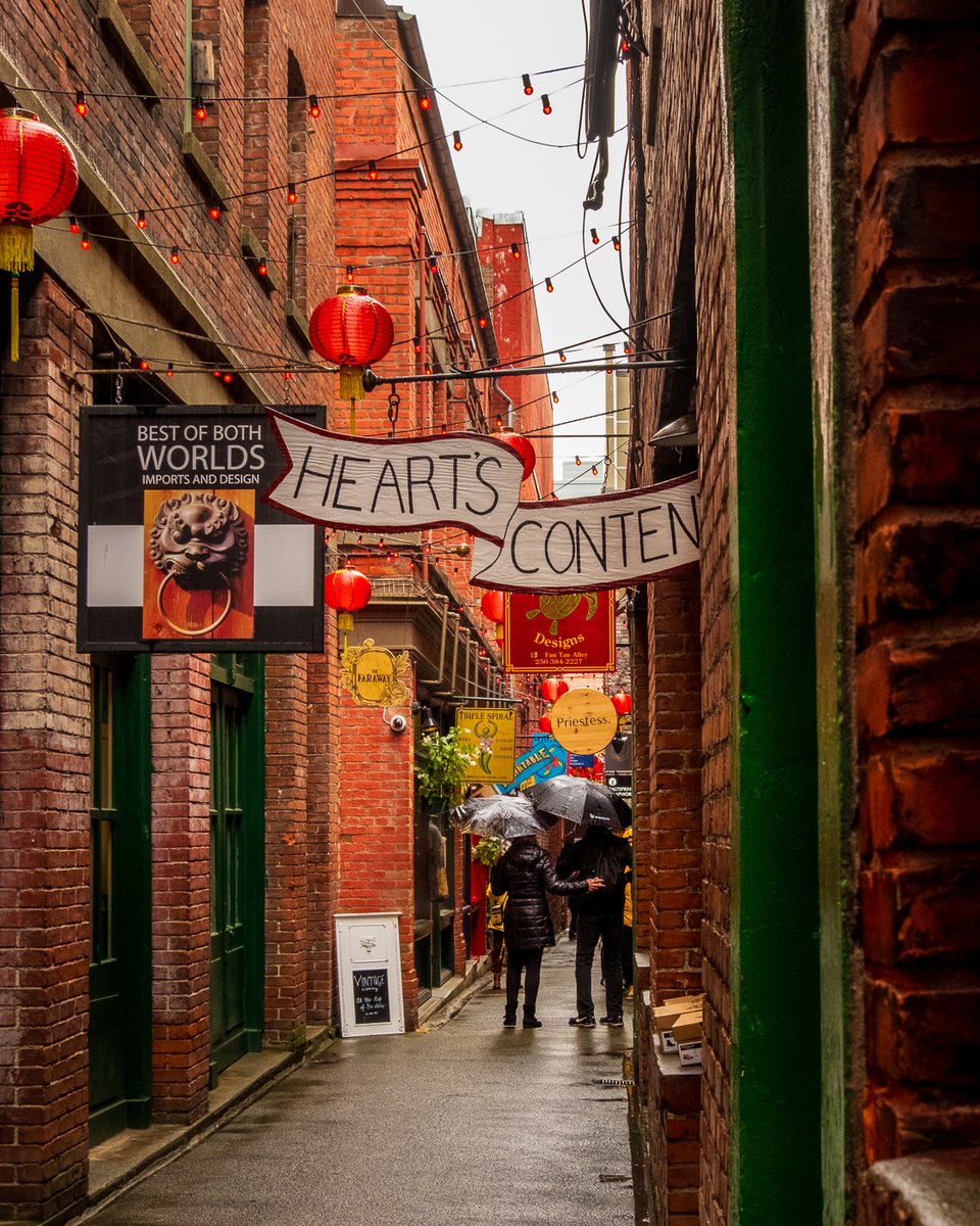 Travel tip: When you're in Victoria, B.C., don't miss the chance to explore Fan Tan Alley. Some parts are less than 3 feet wide, reportedly making it the narrowest commercial street in North America. 

#ExploreVictoria #victoriabc #victoriabccanada #onlyinvictoriabc