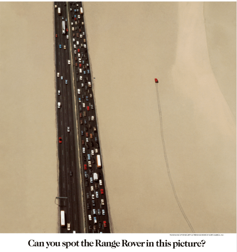 The_AdProfessor's tweet image. 13 most creative car ads I&apos;ve collected (or created):

1. Range Rover