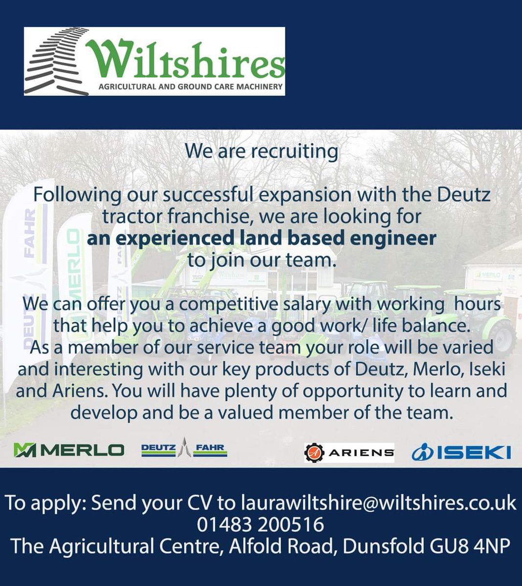 Looking for an #agricultural engineer. Please share! #Surrey #Sussex #Hampshire #farming #Engineering #tractor #telehandler #engineer