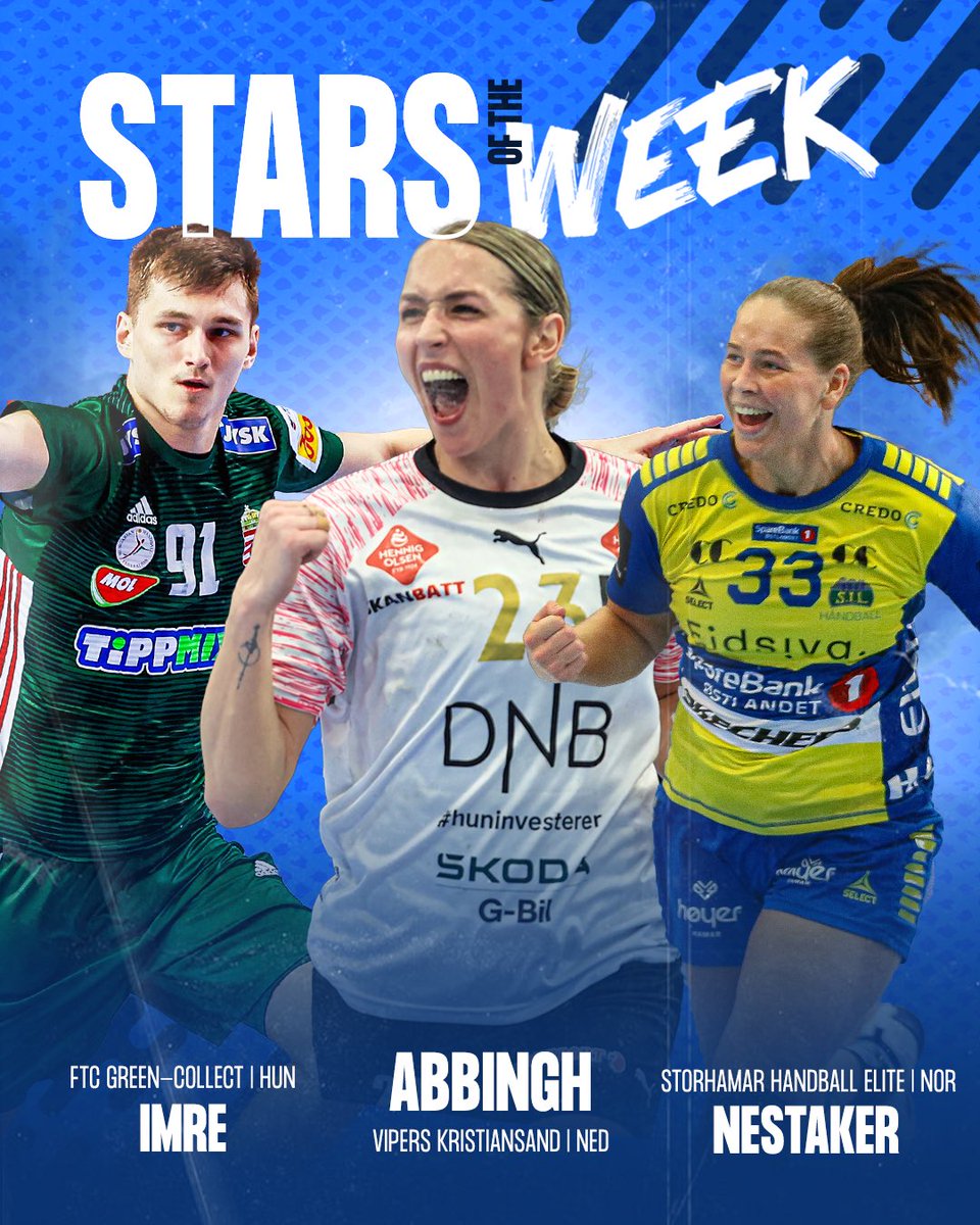 𝗕𝗜𝗚𝗚𝗘𝗦𝗧 𝗣𝗘𝗥𝗙𝗢𝗥𝗠𝗔𝗡𝗖𝗘 this week? 😮‍💨👇 🌟 Abbingh - 13g in @ehfcl play-off🔥 🌟 Nestaker - 9g in @ehfel_official quarter-finals🤯 🌟 Imre - 9/9 🆚🇵🇹 to seal Olympic Qualification🤩 #homeofhandball #handball #håndbold