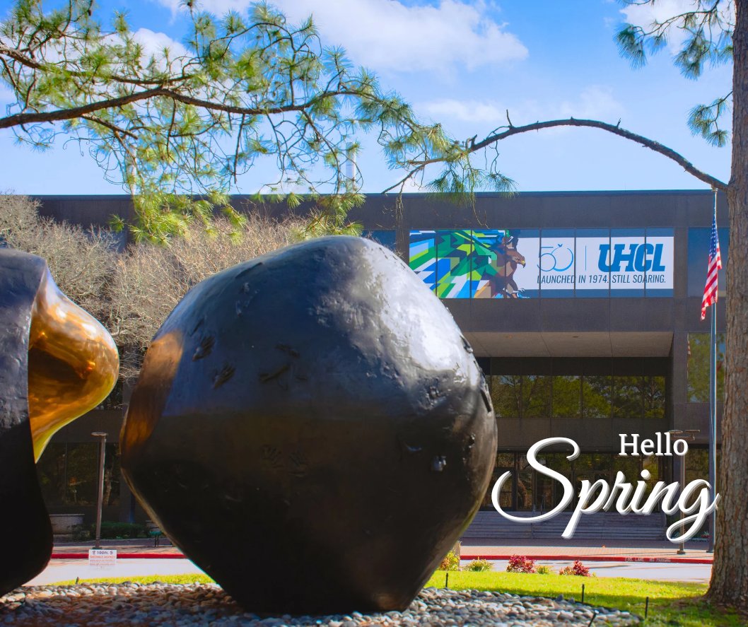 First day of the spring season. 🌅 🐦 Birds chirping. 🌸 Flowers blooming. 🤧 Allergies activated. #UHCL #HelloSpring