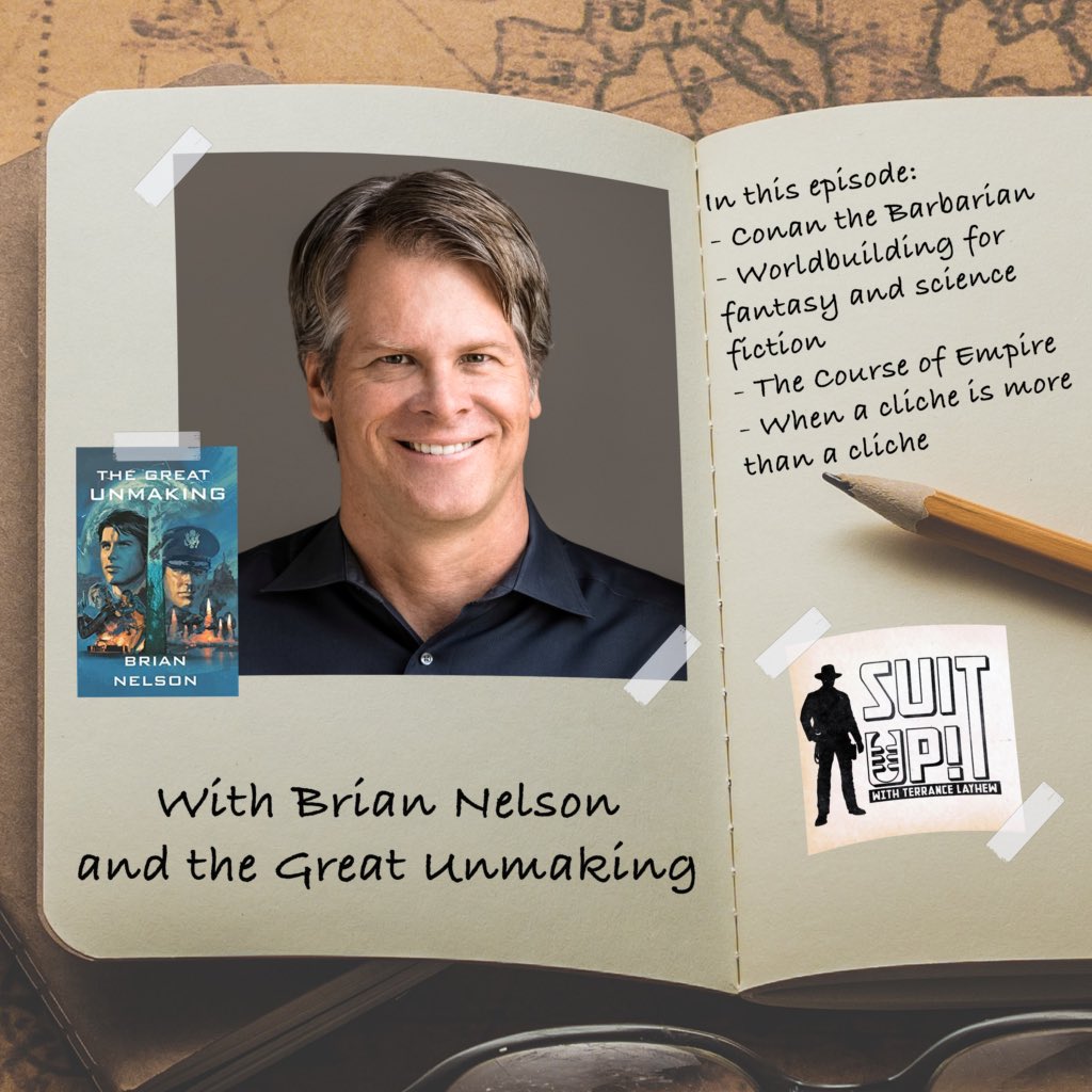 NEW interview:
Fantastic conversation on #SuitUp! the #podcast with <a href="/T_Layhew/">Terrance Layhew</a> for my latest THE GREAT UNMAKING (<a href="/BlackstoneAudio/">Blackstone Publishing</a>) Book 3 of Course of Empire Series. Watch it here ⬇️
terrancelayhew.com/with-brian-nel…

#thrillerbooks #authorinterview