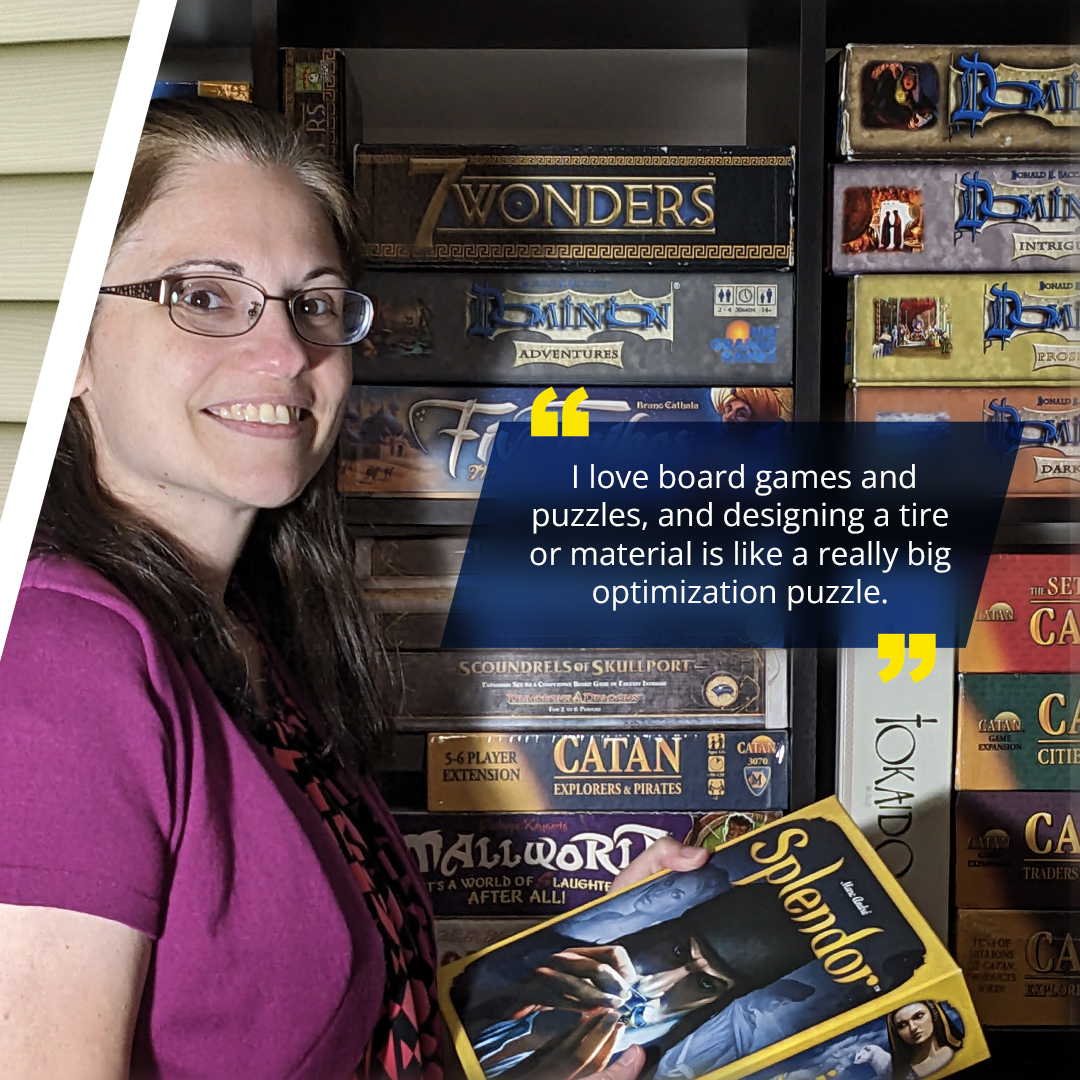 Raise a toast to Erin McPillan, one of our #TireTechspert engineers and a driving force of #WomenInStem. We’re proud to celebrate her and our woman-led teams during WomensHistoryMonth. 🚗🔧