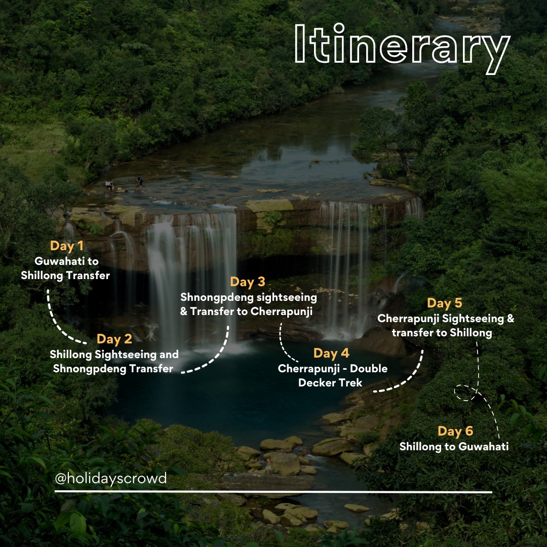 holidayscrowd's tweet photo. 🌟 Book your next trip with Holidays Crowd and explore the breathtaking beauty of Meghalaya! 🌿 

📞+91 7428027199
📧 E-mail : care@holidayscrowd.com
.
.
#travelvlog #meghalayatourism #travelphotography #budgettravel #northeastindia #springsummer #budgetfriendly https://t.co/HIWzAGBbPu